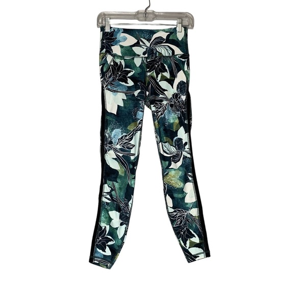 Athleta Green and blue green Hawaiian floral print‎ leggings. Size XS - Picture 1 of 8